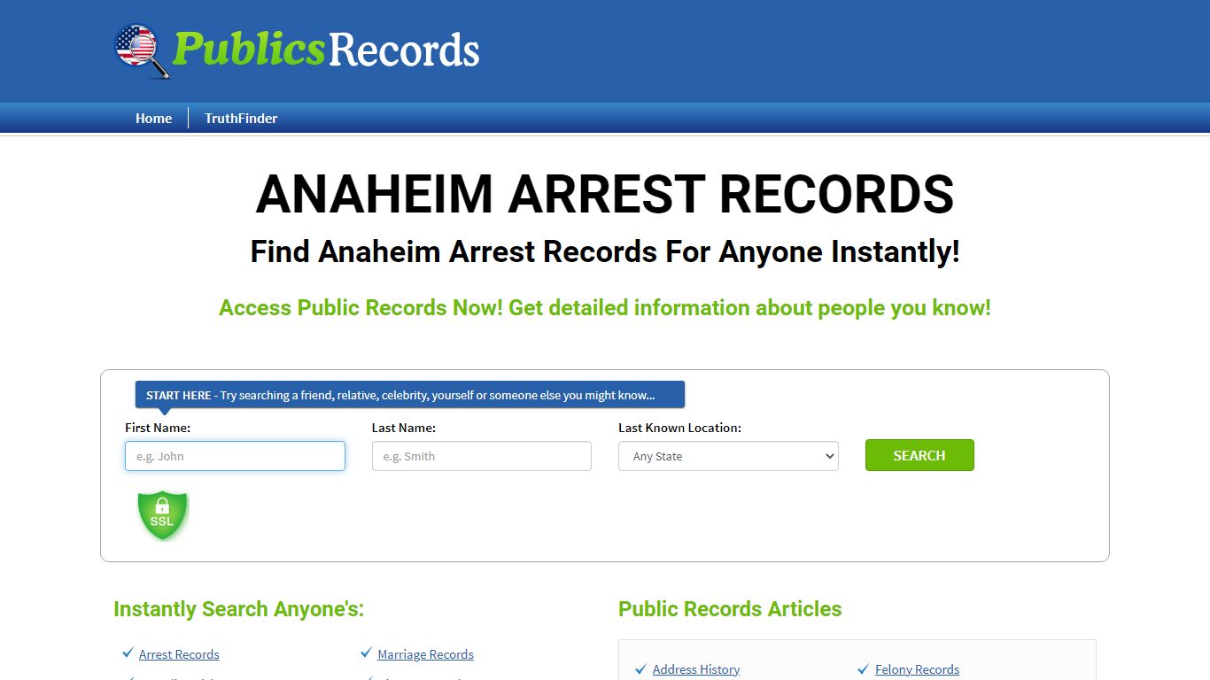 Find Anaheim Arrest Records For Anyone Instantly!